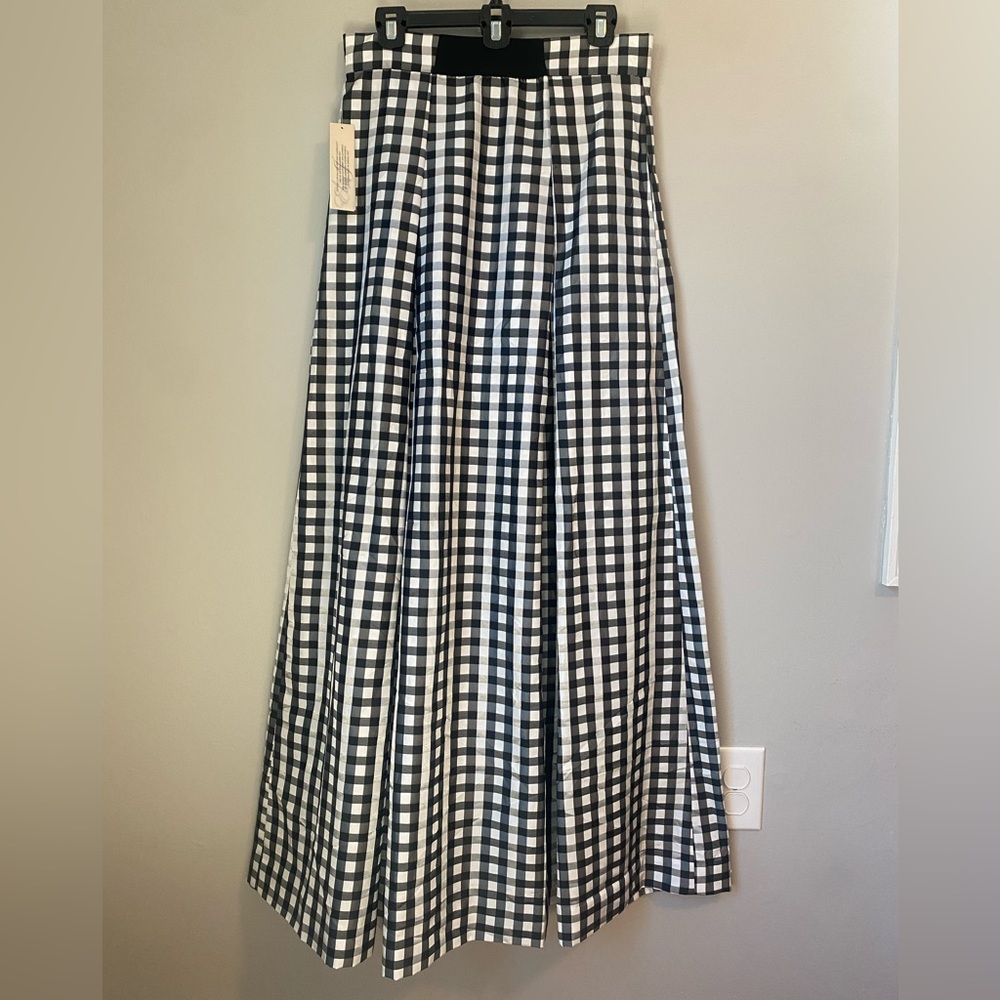 Eliza J Black and White Gingham Pleated Maxi Skirt - Picture 7 of 8